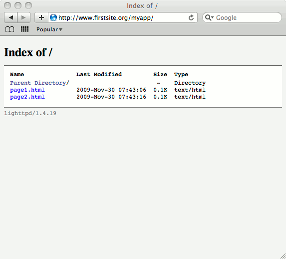 Web application running under a directory via lighttpd on Fedora 12 Web application running under a directory via lighttpd on Fedora 12