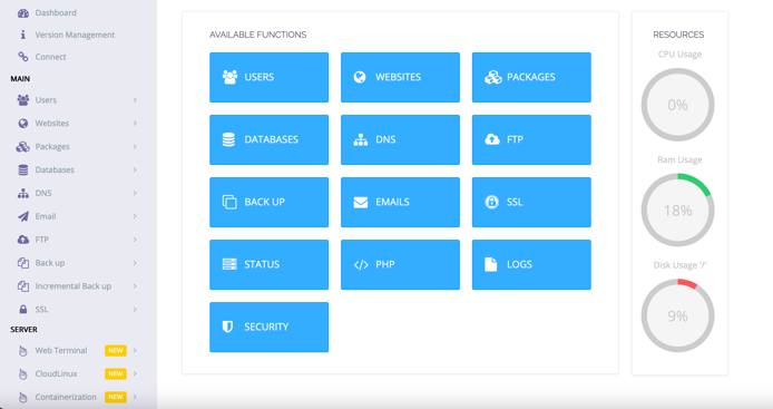 CyberPanel Dashboard CyberPanel Dashboard